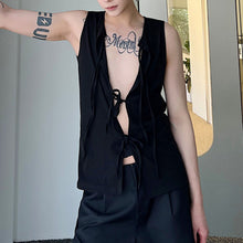 Load image into Gallery viewer, Lace-Up Slim Tank Top