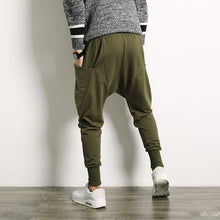 Load image into Gallery viewer, Solid Color Drop Crotch Harem Pants