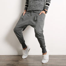 Load image into Gallery viewer, Solid Color Drop Crotch Harem Pants