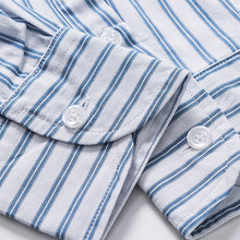 Load image into Gallery viewer, Striped Drop Shoulder Lapel Long Sleeve Shirt