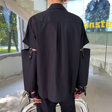 Load image into Gallery viewer, Punk Metal Tie Long Sleeve Shirt