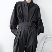 Load image into Gallery viewer, Large Pockets Loose Drop Shoulders Shirts
