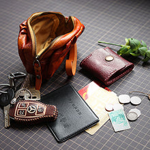 Load image into Gallery viewer, Handmade Retro Cards Holder Coin Wallet