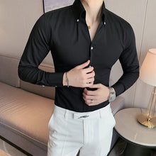 Load image into Gallery viewer, V-Neck Solid Color Slim Fit Shirt