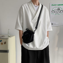 Load image into Gallery viewer, Deep V Neck Drop Short Sleeve Shirt