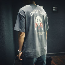 Load image into Gallery viewer, Panda Print Cotton Short Sleeve T-Shirt