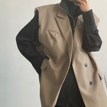 Load image into Gallery viewer, Raw-Edge Deconstructed Suit Vest