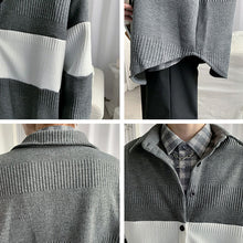 Load image into Gallery viewer, Color Contrast Paneled Knit Jacket