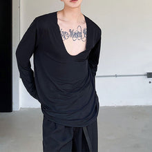 Load image into Gallery viewer, Thin Big V Neck Loose Long Sleeve Top