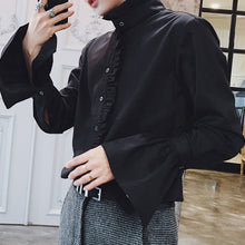 Load image into Gallery viewer, Flared Sleeve Ruffle Shirt