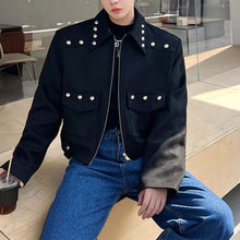 Load image into Gallery viewer, Studded Cropped Jacket