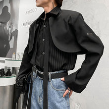 Load image into Gallery viewer, Black Fake Two Piece Tie Shirt