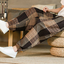 Load image into Gallery viewer, Thin Check Cropped Harem pants