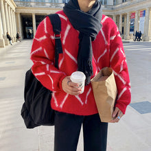 Load image into Gallery viewer, Winter Rhombus Plush Pullover