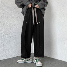 Load image into Gallery viewer, Drawstring Elastic Waist Wide Leg Lounge Pants