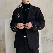 Load image into Gallery viewer, Black Hoop Embellished Suit