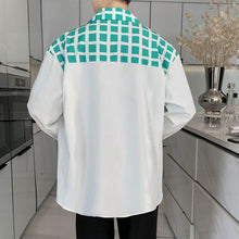 Load image into Gallery viewer, Plaid Panel Long-sleeve Shirt