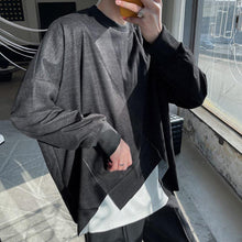 Load image into Gallery viewer, Irregular Raw Hem Long Sleeve T-Shirt