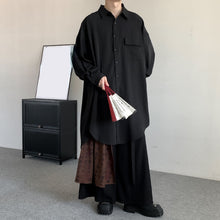 Load image into Gallery viewer, Mid-length Flowing Ice Silk Loose Shirt