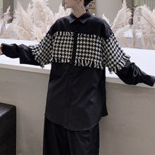 Load image into Gallery viewer, Plaid Panel Loose Long Sleeve Shirt