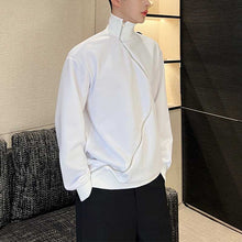 Load image into Gallery viewer, Irregular Metal Zipper Half Turtleneck Sweater