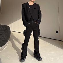 Load image into Gallery viewer, Irregular Slanted Placket Cropped Jacket