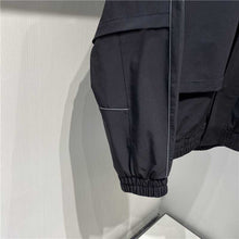 Load image into Gallery viewer, Black Stand Collar Casual Jacket