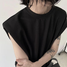 Load image into Gallery viewer, Rolled Shoulder Pads Sleeveless Tank Top