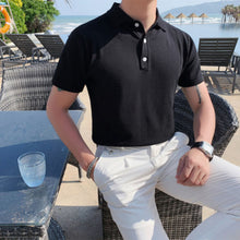 Load image into Gallery viewer, Solid Knit Lapel Skinny T-Shirt