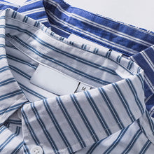 Load image into Gallery viewer, Striped Drop Shoulder Lapel Long Sleeve Shirt