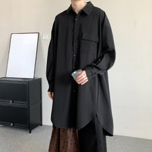 Load image into Gallery viewer, Mid-length Flowing Ice Silk Loose Shirt