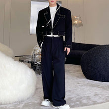 Load image into Gallery viewer, Hand-stitched Black Cropped Jacket