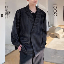 Load image into Gallery viewer, Slanted Placket One Button Shirt Blazer