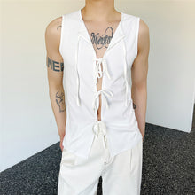 Load image into Gallery viewer, Lace-Up Slim Tank Top