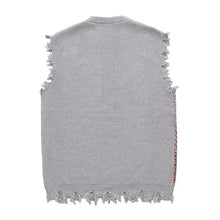 Load image into Gallery viewer, Dark Figure Jacquard Knit Tassel Sweater Vest