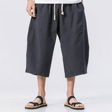 Load image into Gallery viewer, Cotton Linen Loose Harem Shorts
