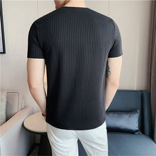 Load image into Gallery viewer, Slim Fit Striped Short Sleeve T-shirt