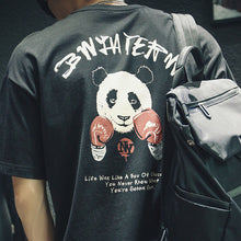 Load image into Gallery viewer, Panda Print Cotton Short Sleeve T-Shirt