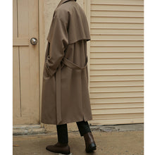 Load image into Gallery viewer, Double-breasted Mid-length Trench Coat