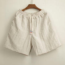 Load image into Gallery viewer, Cotton Linen Solid Casual Shorts