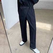 Load image into Gallery viewer, Irregular Diagonal Drape Suit Pants