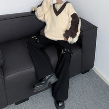 Load image into Gallery viewer, Contrast Patchwork Loose Sweater