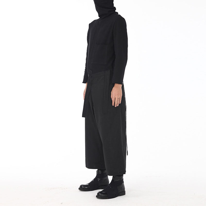 Black Baggy Overalls stylesock