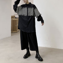 Load image into Gallery viewer, Plaid Panel Loose Long Sleeve Shirt