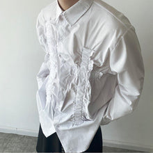 Load image into Gallery viewer, Pleated Trim Long Sleeve Shirt