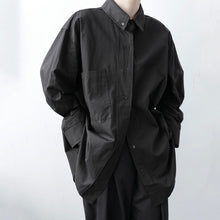 Load image into Gallery viewer, Large Pockets Loose Drop Shoulders Shirts