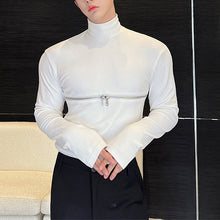 Load image into Gallery viewer, Long Sleeve Turtleneck Zip T-Shirt