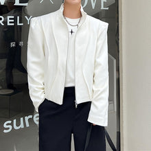 Load image into Gallery viewer, Retro Short Jacket Stand Collar Zipper Jacket