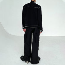 Load image into Gallery viewer, Topstitched Contrast Design Jackets