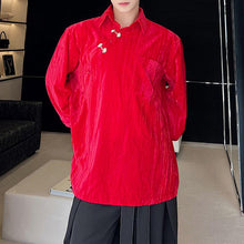 Load image into Gallery viewer, Vintage Lapel Fleece Long Sleeve Shirt